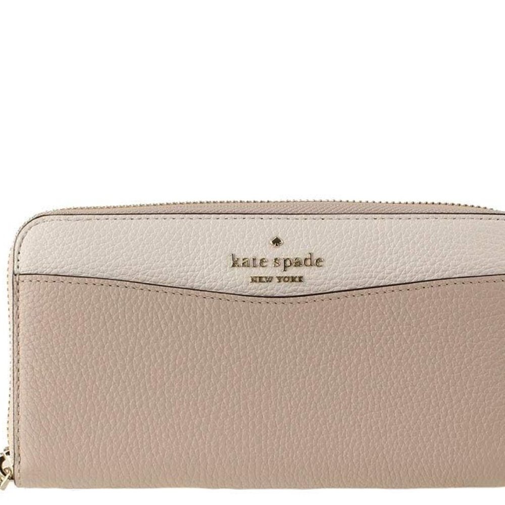 Kate Spade New York Large Continental Leather Wallet in Warm Beige Multi - Picture 8 of 8